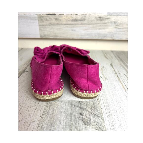 Bandolino Women’s 8 Pink Suede Bow Espadrille Flat Loafer Slip-On Shoes NEW - Picture 5 of 9
